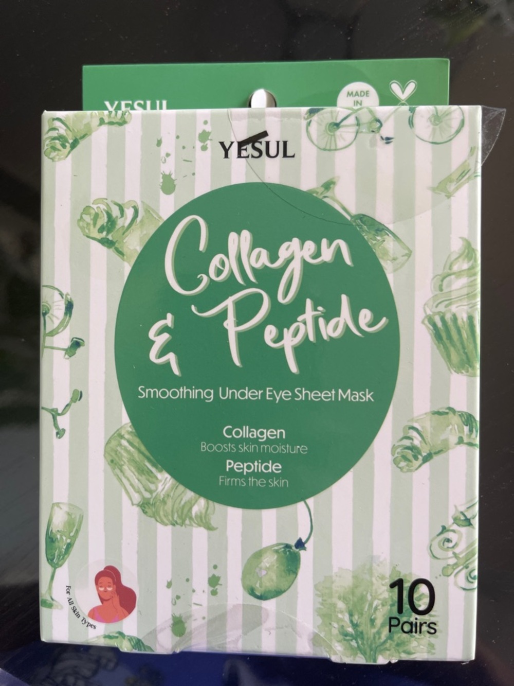 Collagen & Peptide Smoothing Under Eye Sheet Mask — Green Korean beauty